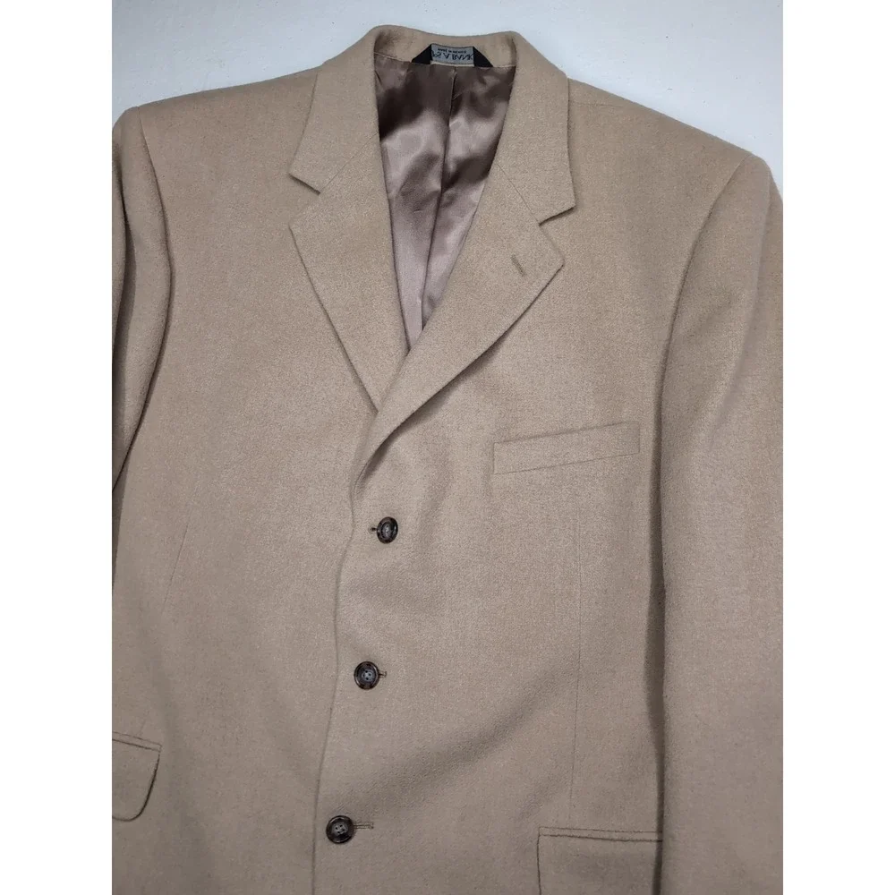 Jos A Bank 46R 100% Camel‎ Hair Mitchell Sport Coat 3 Button Blazer Suit Jacket